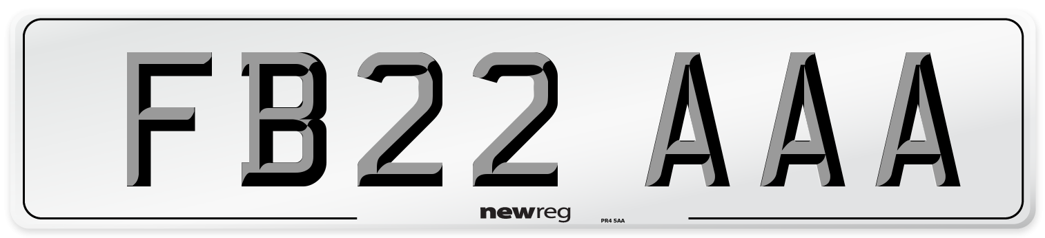 FB22 AAA Number Plate from New Reg